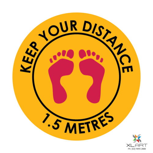 XLART DTS Covid19 Covid Floor Stickers Decals Social Distancing Sydney Melbourne Australia Keep Your Distance