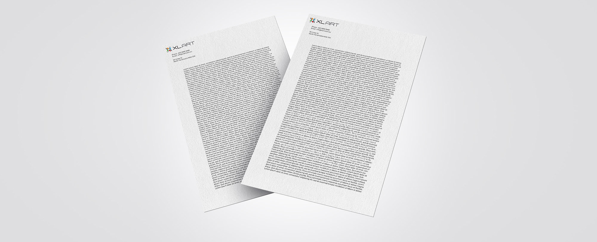 XLART document letterhead Printing Marketing Materials Sydney Australia Digital Print Sydney Australia DTS header